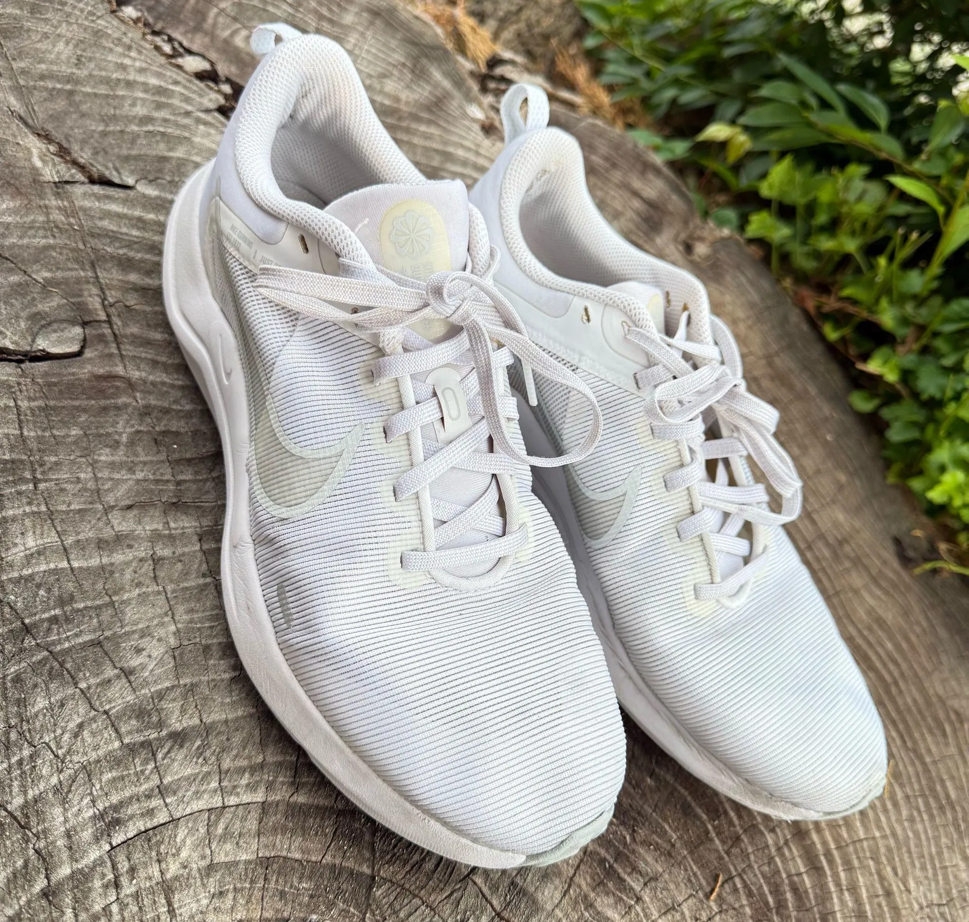 Nike Downshifter 12 Road Running Shoes White/Platinum DD9294 - Image 2