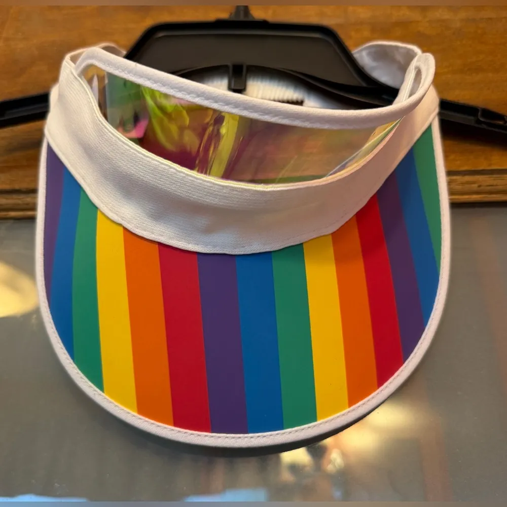 Old Navy Canvas Rainbow “ Pride Month” Special Tote & Visor NWT - Image 5