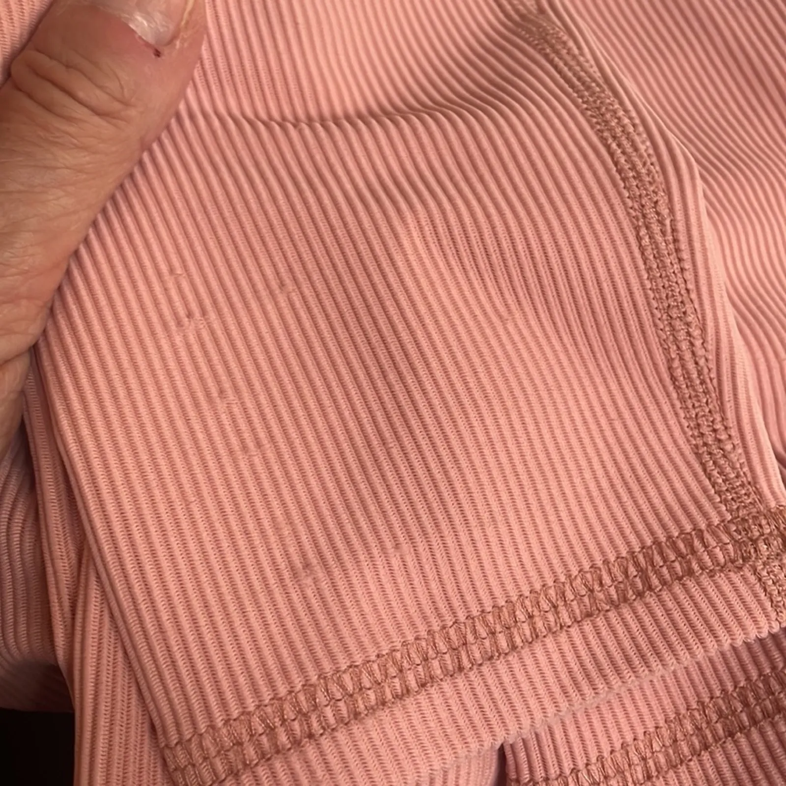 Beach Riot Ribbed Leggings Pink Mauve High Waist Compression Travel Size XS - Image 7