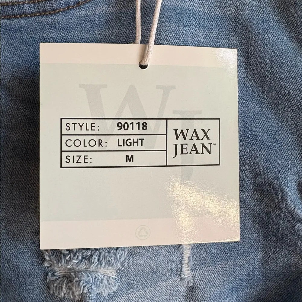 Wax JeanEmbroidered Denim Shorts size M - Image 9