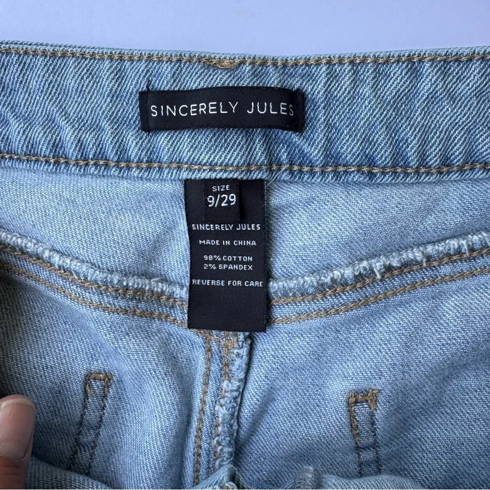 Sincerely Jules Green Cargo Pants Utility Style Blue Size 29 - Image 3