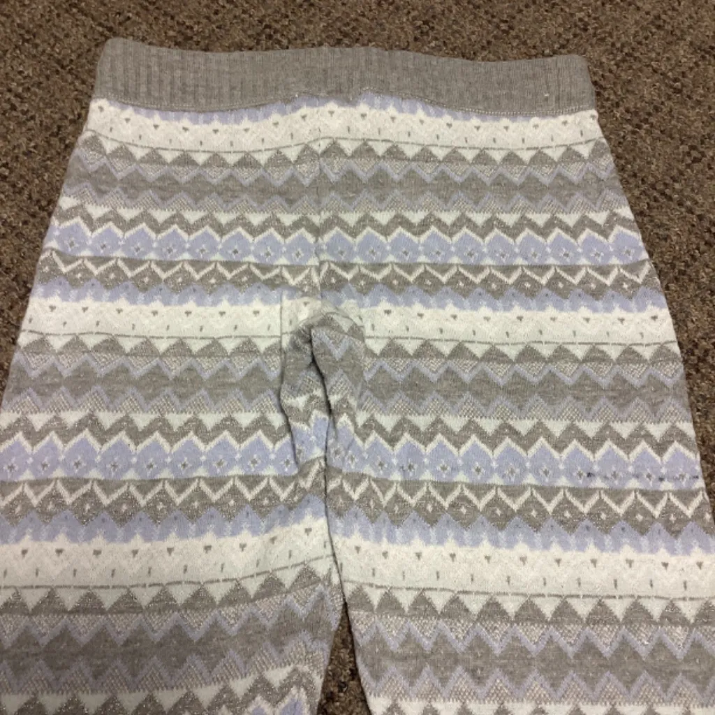 SO Blue White Gray Silver Shimmer Knit Joggers * Size Medium - Image 6