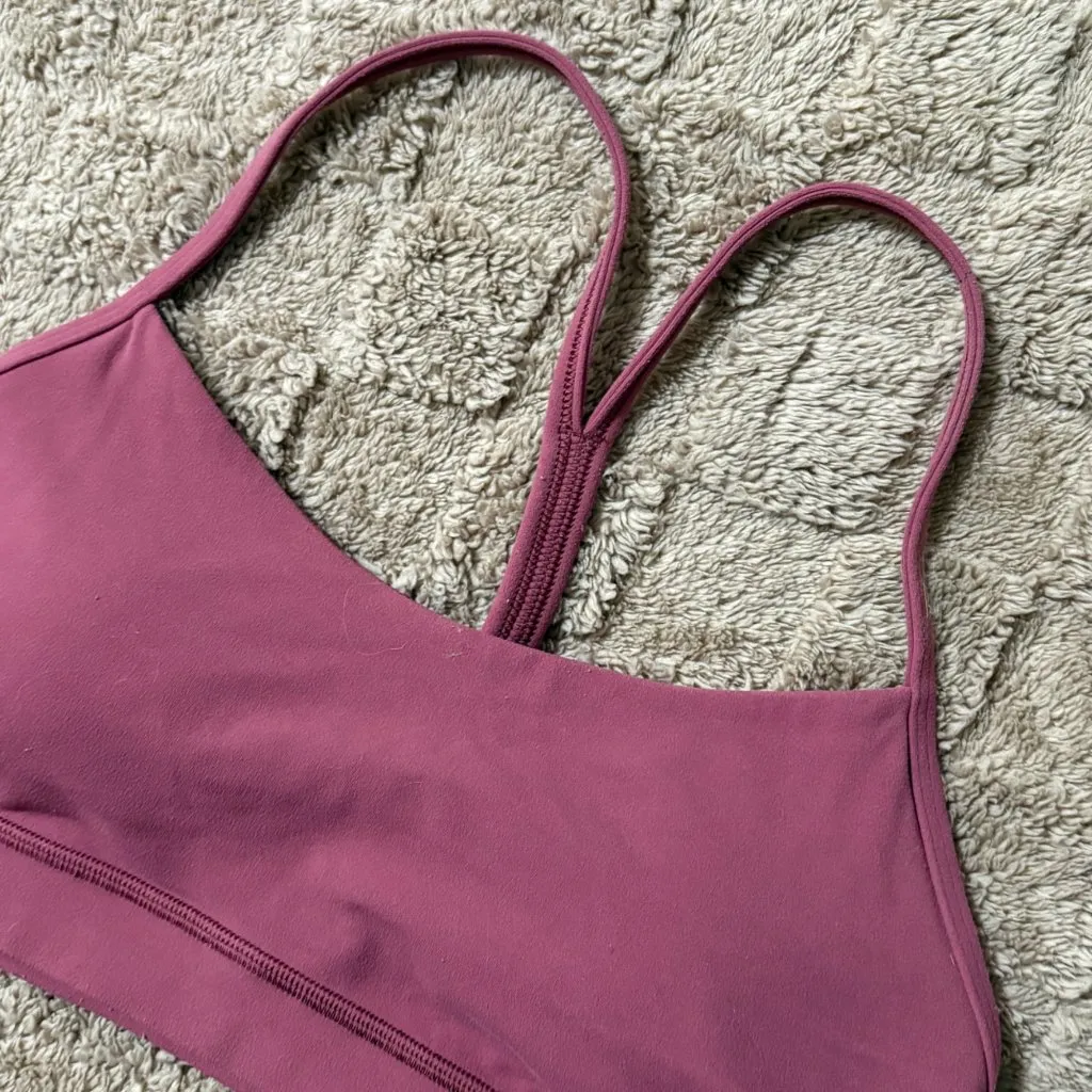 EXCELLENT Lululemon Flow Y Sports Yoga Bra Nulu Misty Merlot B/C Activewear 10 - Image 4