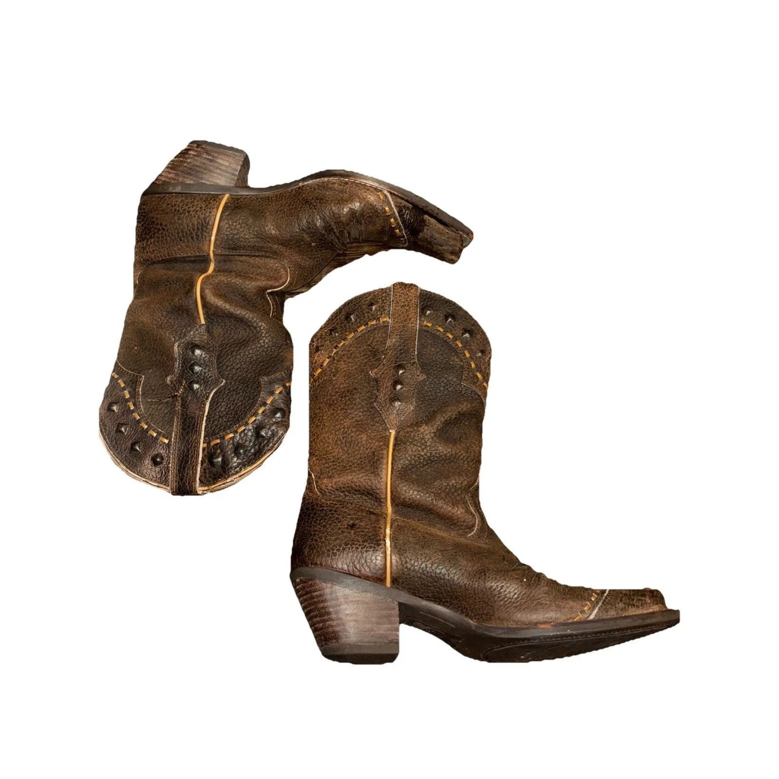 ARIAT Ladies Cowgirl Western Boot Brown distressed  Leather Sz 7.5 - Image 5