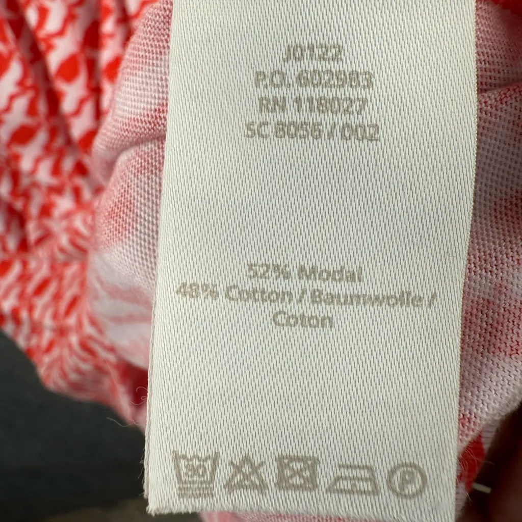 Boden Mini Dress Margot Bird‎ Print Size 6 with Pockets orange and White - Image 7