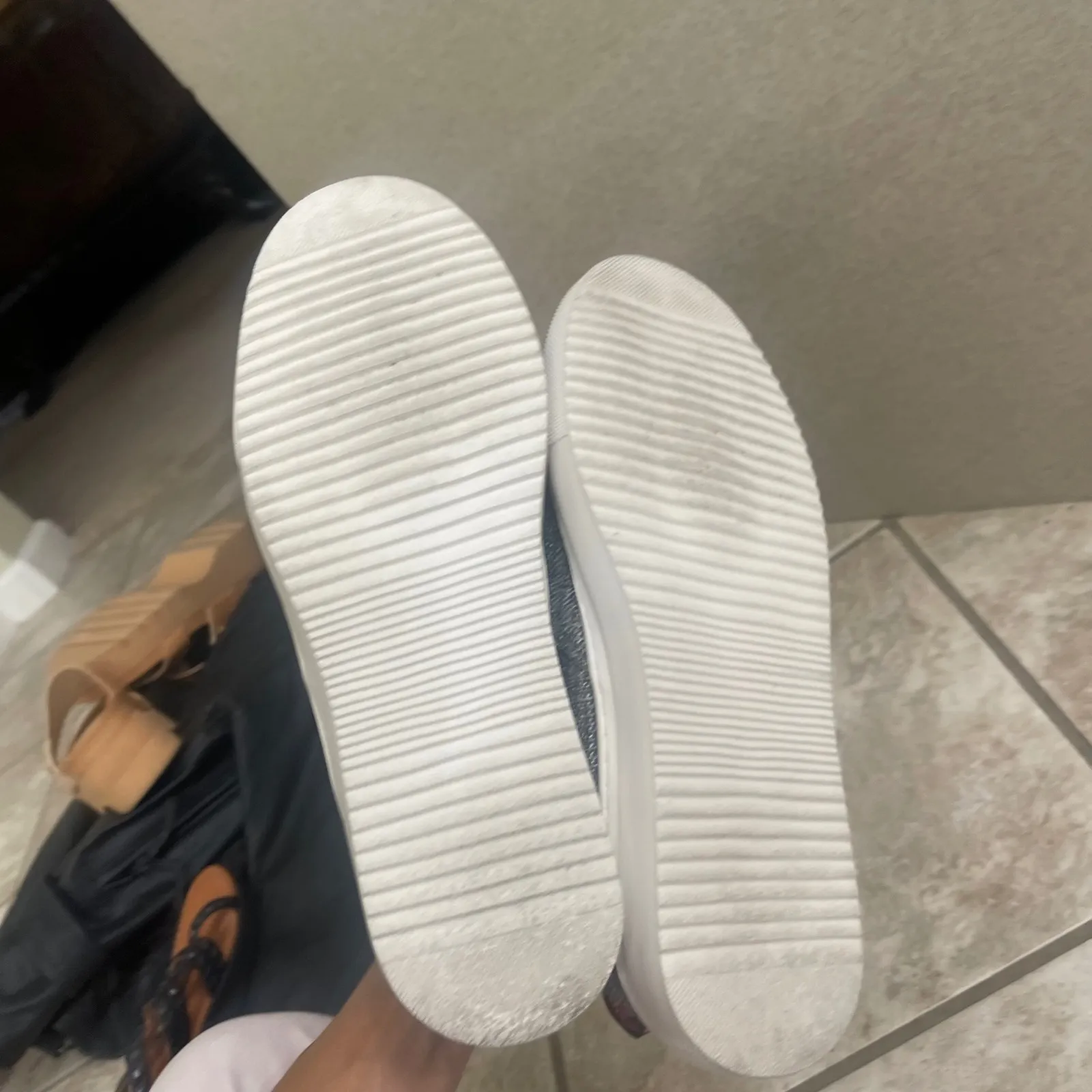 Hey Dude Peyton Linen Gray Slip On Comfort‎ Casual Women's Shoes Size 9 - Image 5