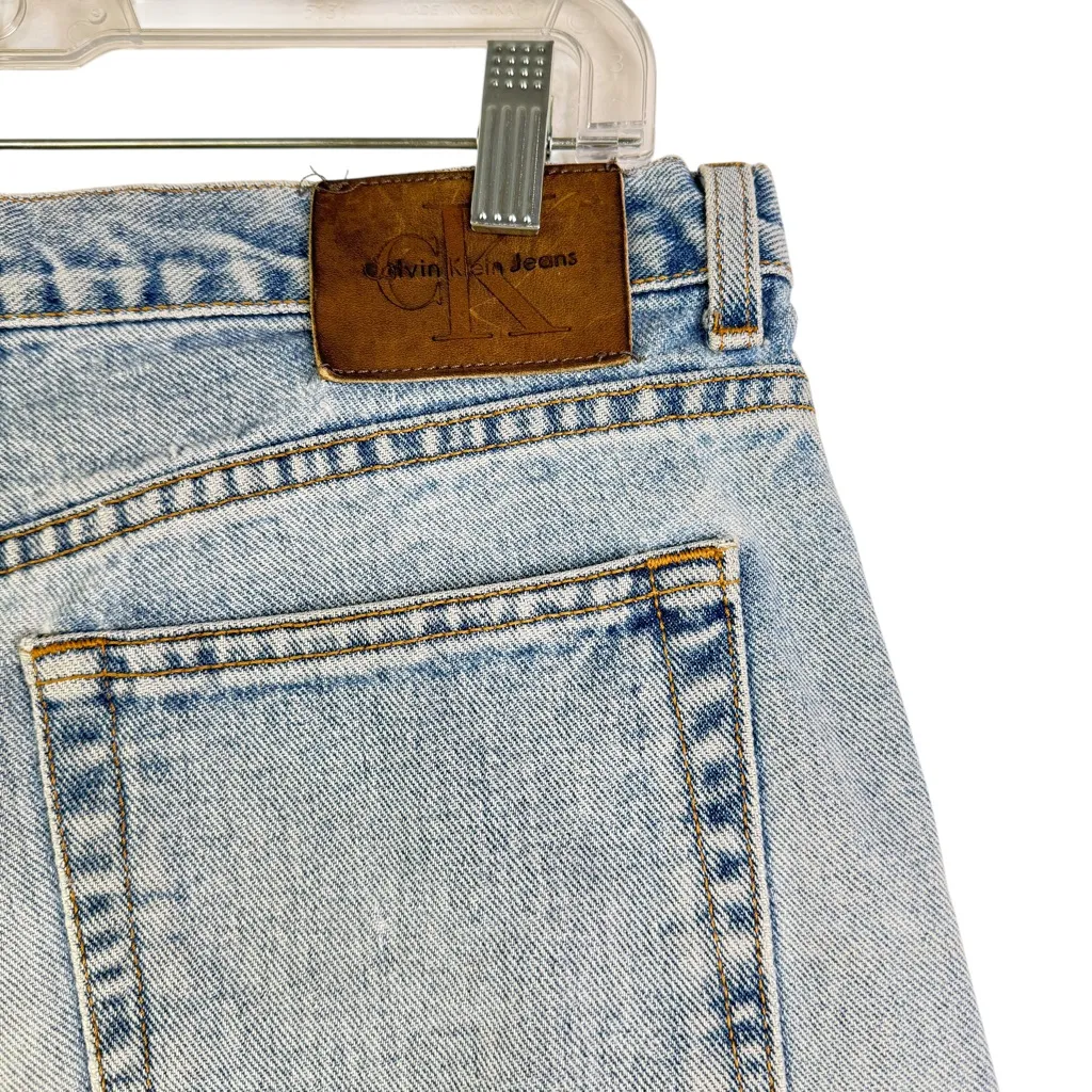 Vintage‎ Calvin Klein Cutoff Denim Shorts Frayed Distressed Festival Concert 30 - Image 8