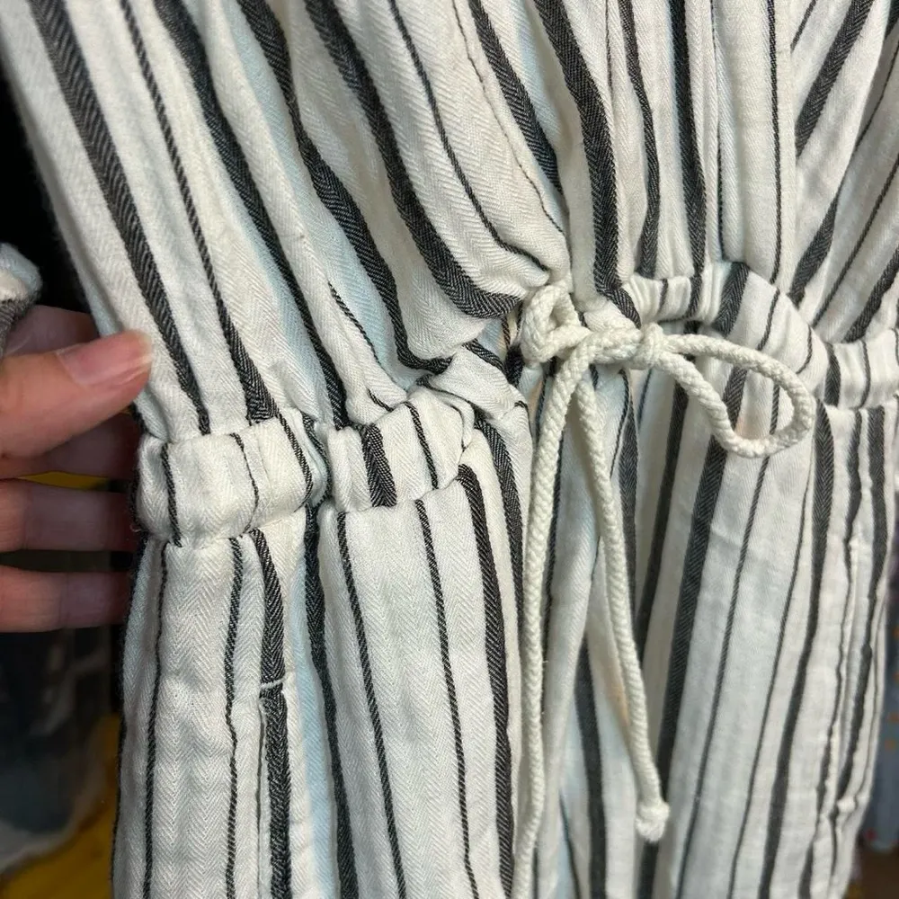 ✨Anthropologie Cloth & Stone Jumper | Black + White Linen Blend | Size S✨ - Image 4