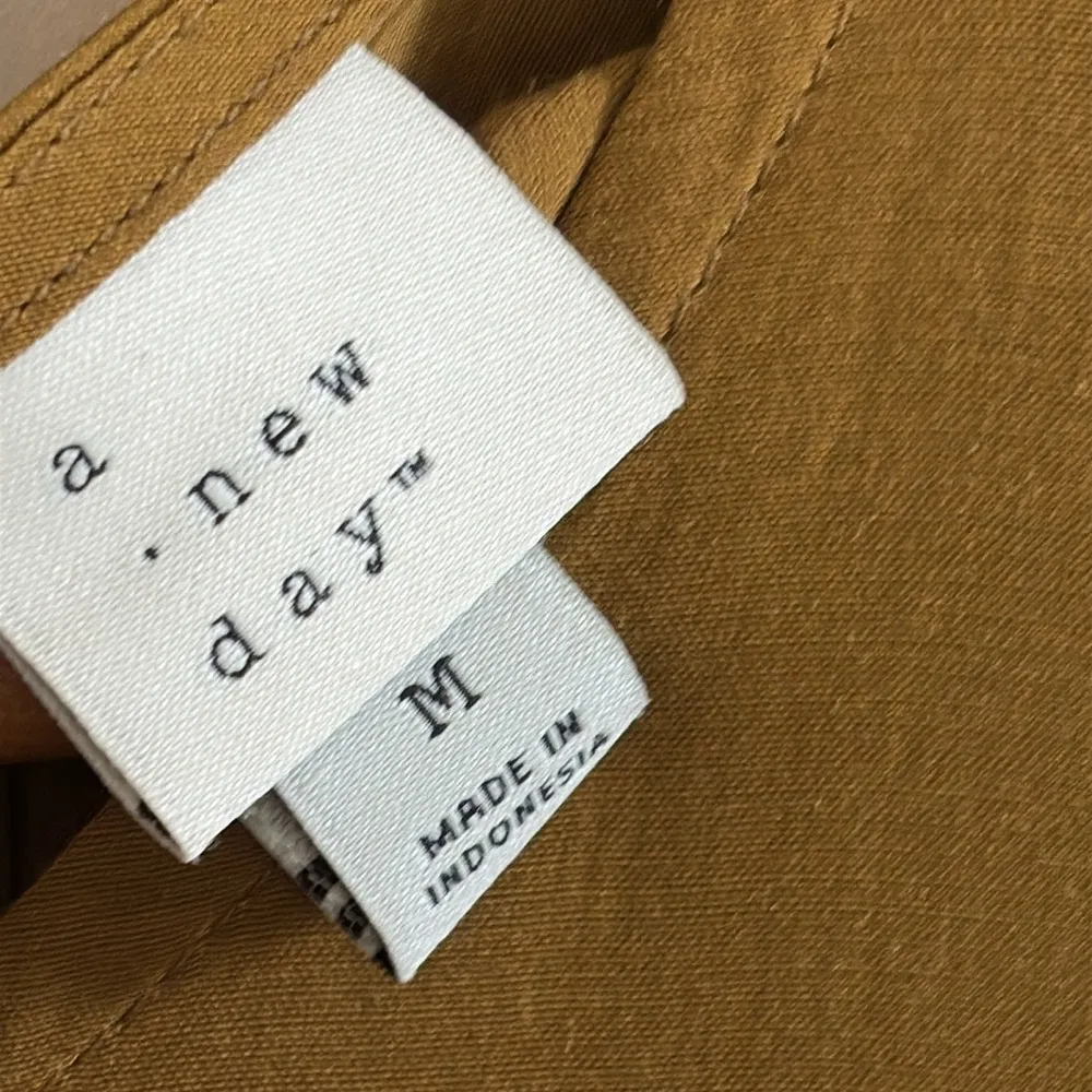 A New Day Brown Midi Dress Lightweight Cutout asymmetrical Hem Tie Back Size M - Image 12