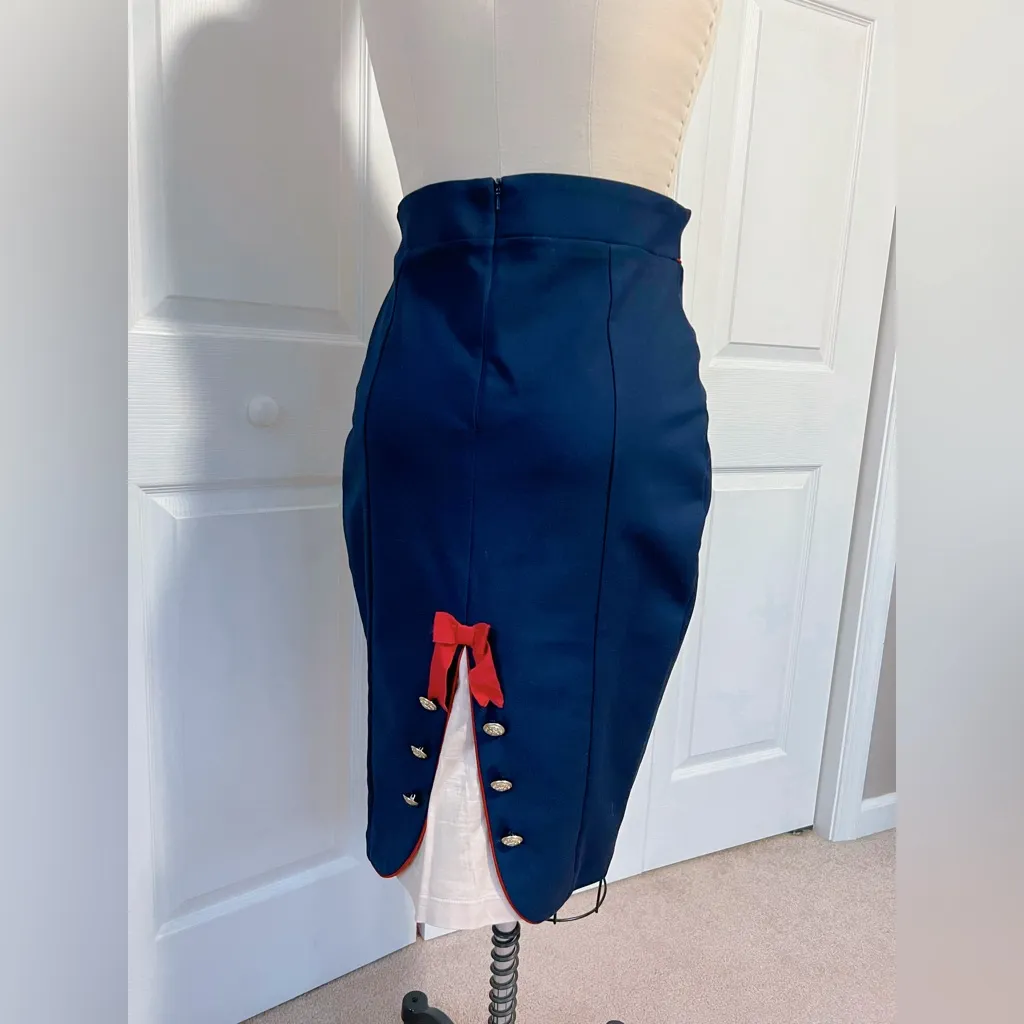 Kitten D’Amour Waterloo Bustle Skirt Blue Size 10 - Image 4