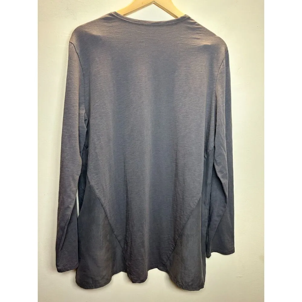 Garnet Hill Women's Size XL Black Open Front Cardigan Long Sleeve EUC - Image 2