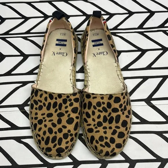 TOMS x Claire V. Leopard Print Size 7.5 - Image 2