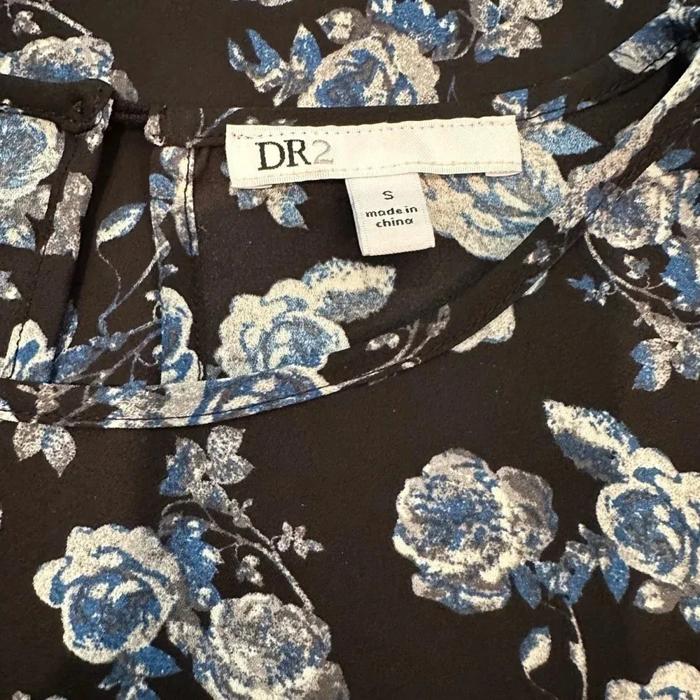 dr2 by daniel rainn floral high low blouse navy blue small‎ - Image 6