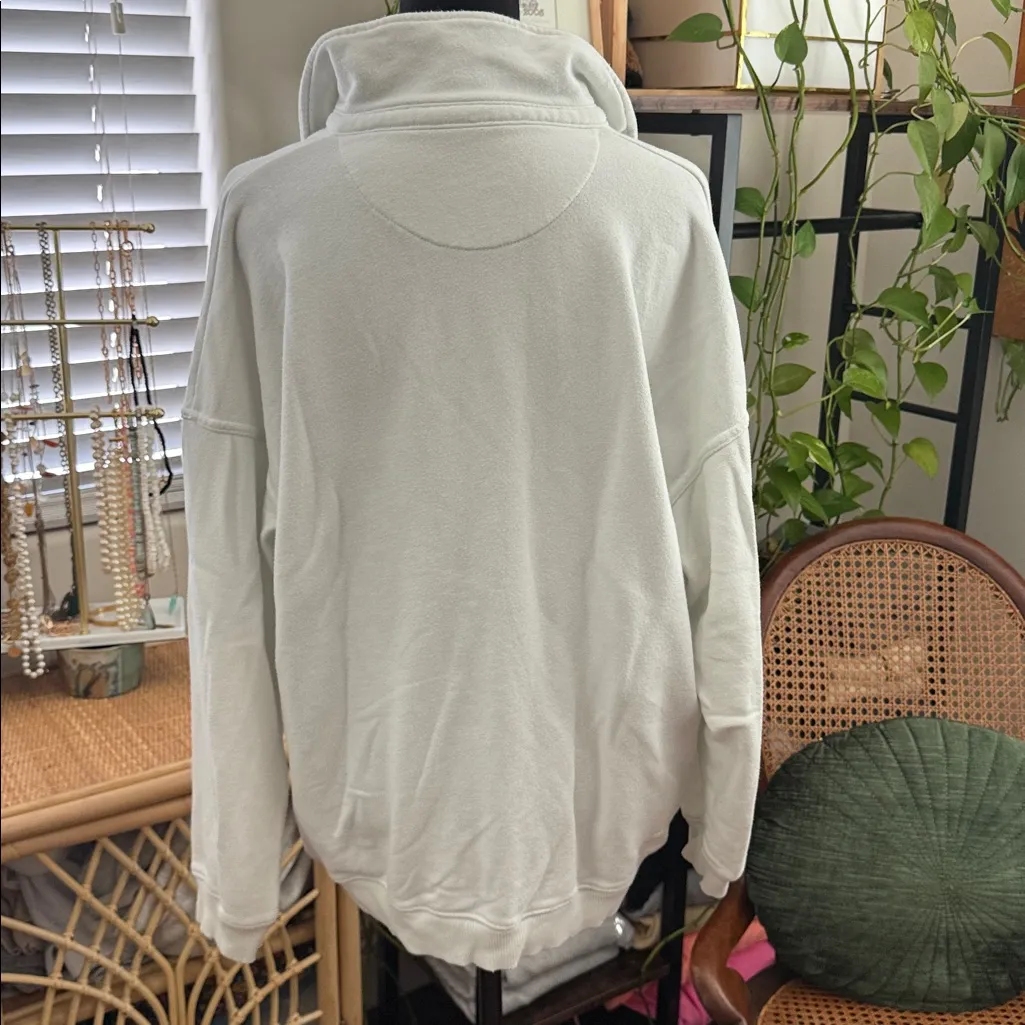 Aerie Ice Blue V-neck Pullover Sweatshirt - Image 2