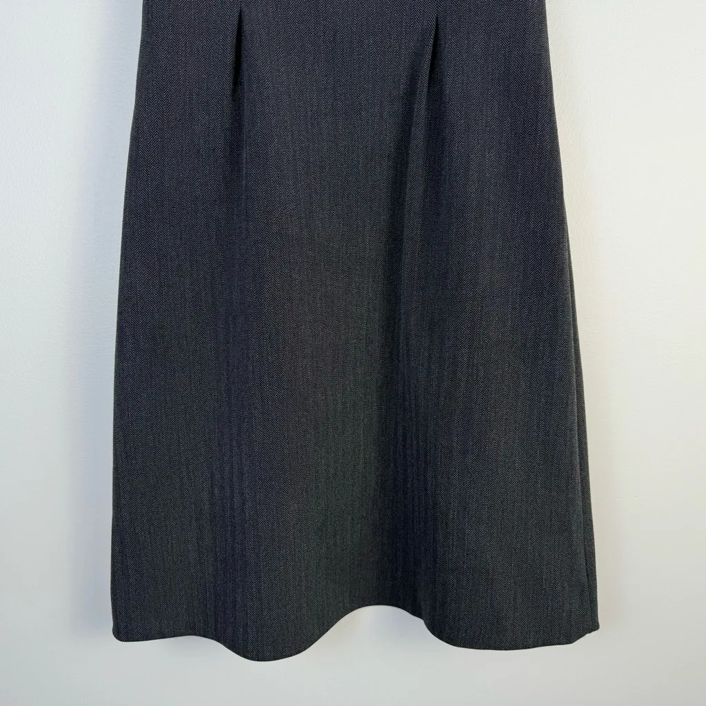 J.Crew Herringbone Fit & Flare Dress 2 Tall NWT Charcoal Gray Workwear - Image 5