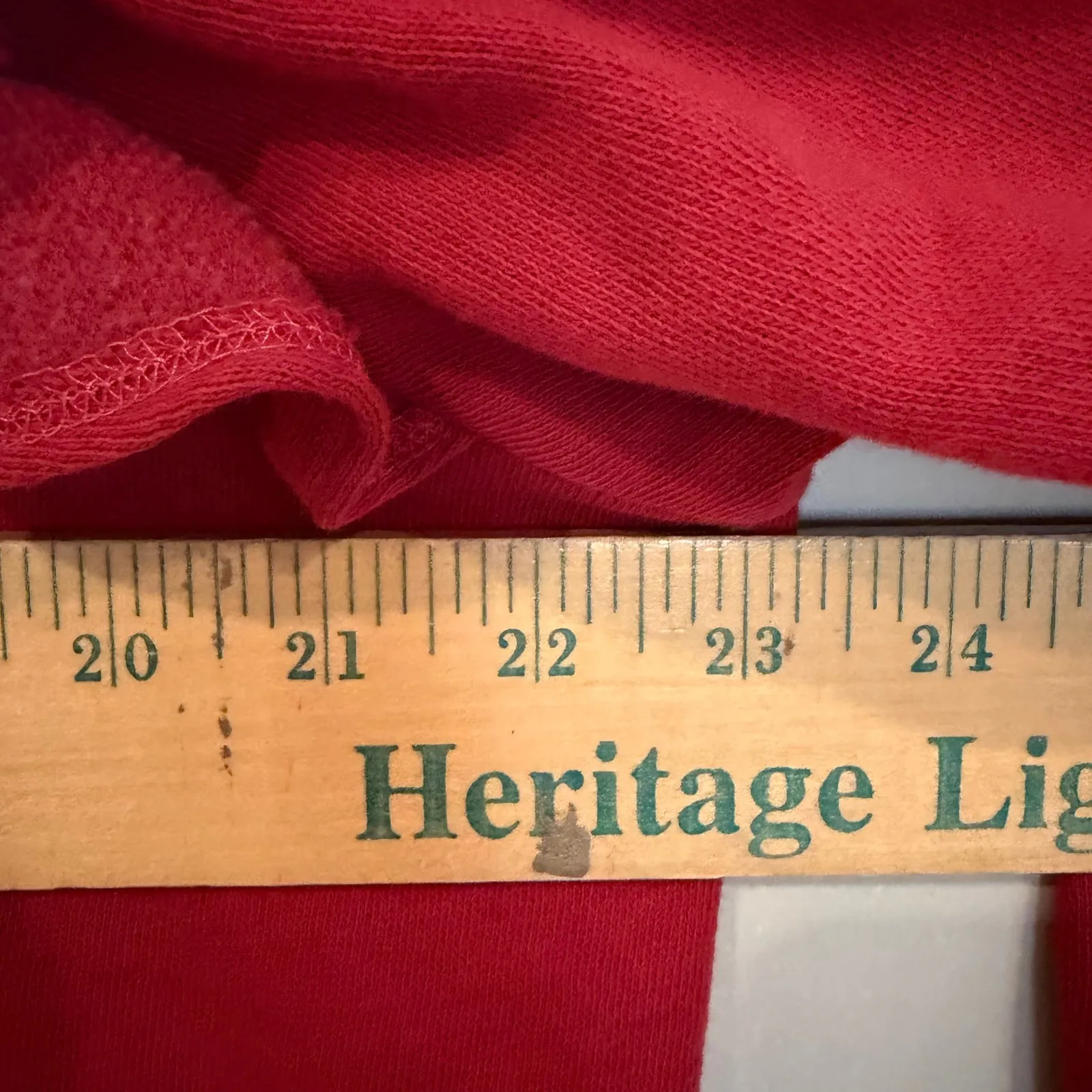 Old Navy Ruffle Sleeve Sweatshirt Women's Large Red Preppy Classic Feminine NWT - Image 8