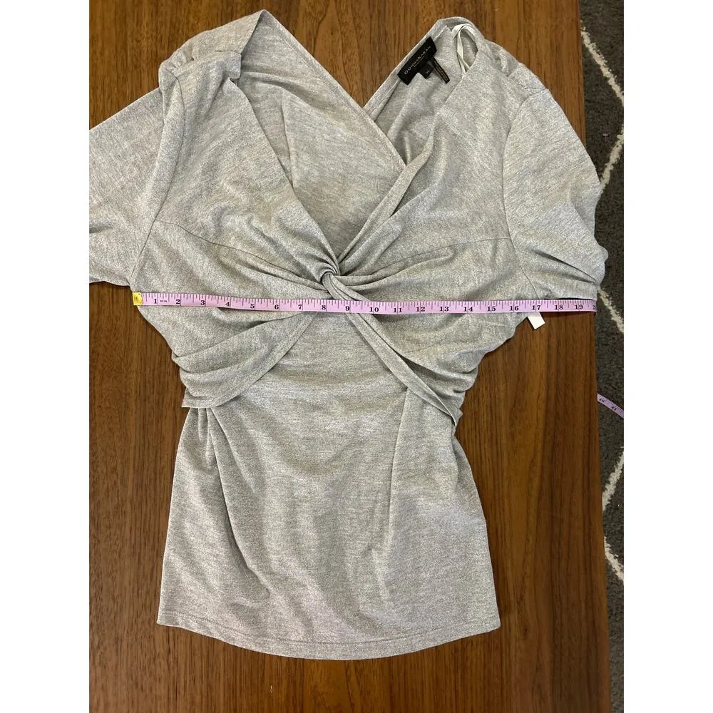 Donna Karen Empire twist top in silver. New without tag size XL. - Image 5
