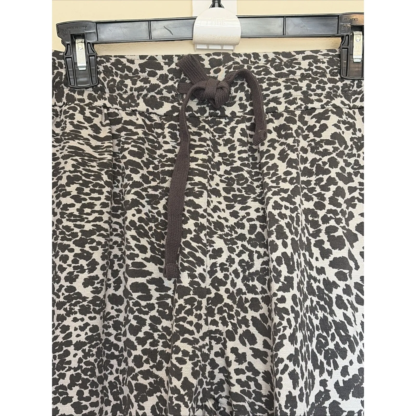 Mono B Gray Grey Cheetah Animal Print Stretch Joggers Casual Lounge Pants 1XL Size XL - Image 4