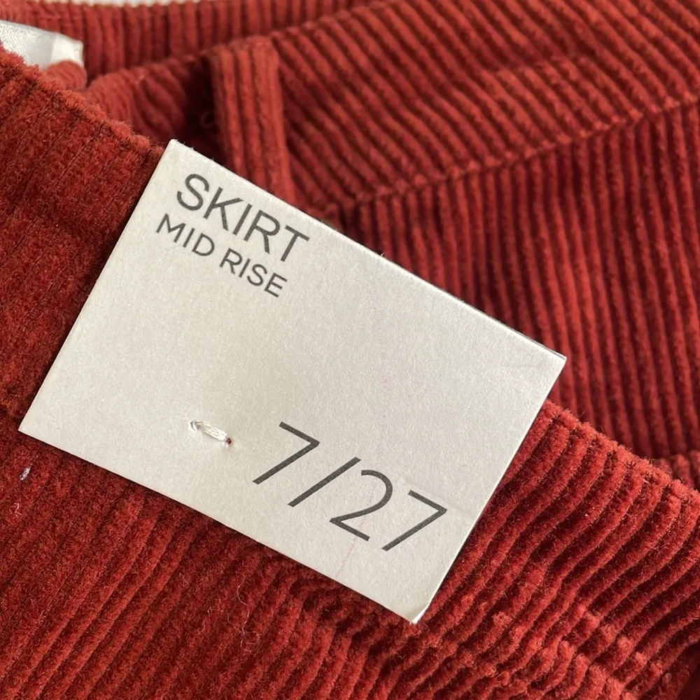 Indigo Rein Mini Corduroy Rust Skirt - Image 6