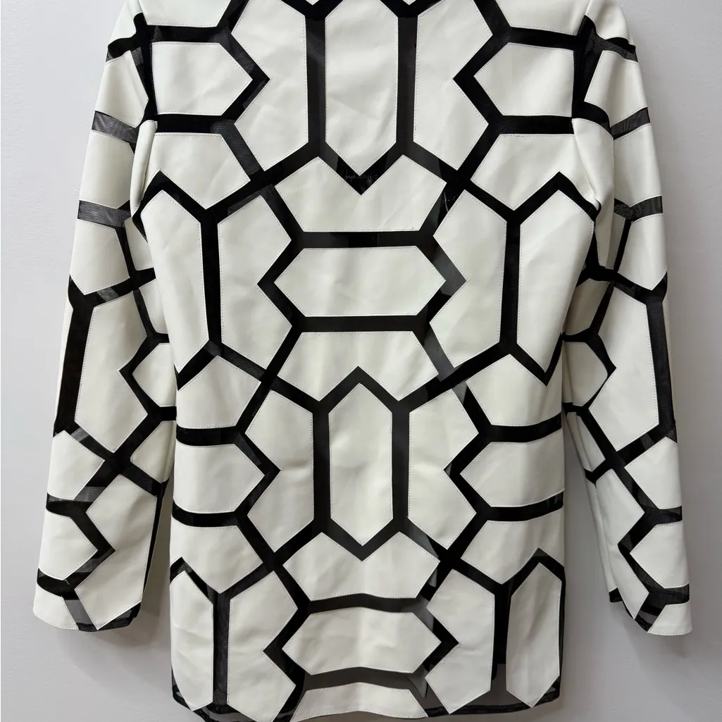 Joseph Ribkoff NEW !  Monochrome Geometric Blazer size S - Image 7