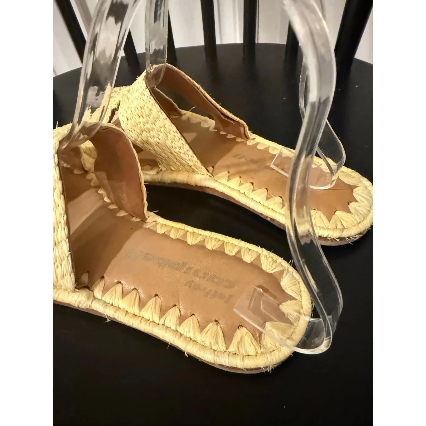 Jeffrey Campbell Ernon Rafia slide sandals size 6 - Image 5