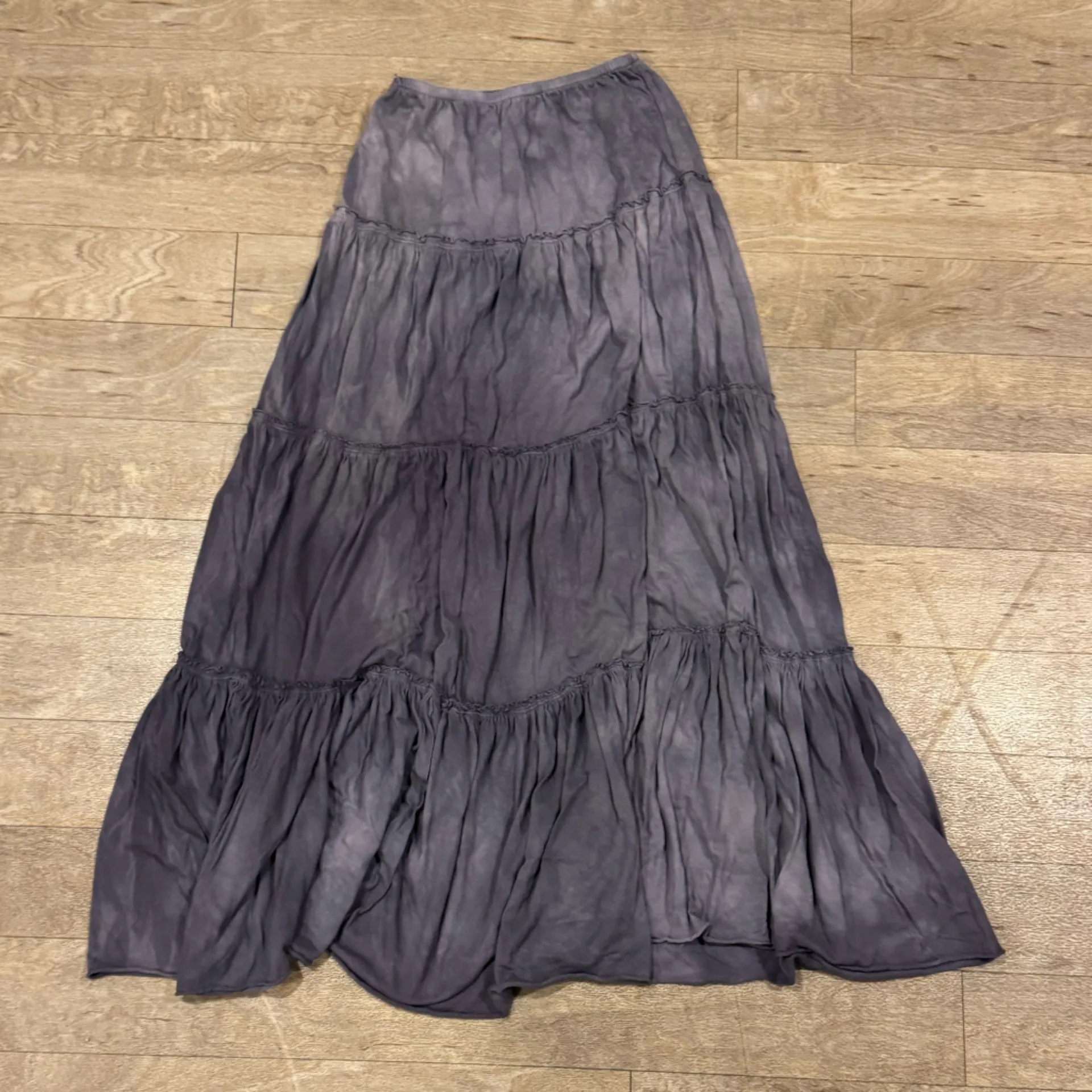 Billabong Maxi Tiered Skirt Acid Grey Size Small - Image 2
