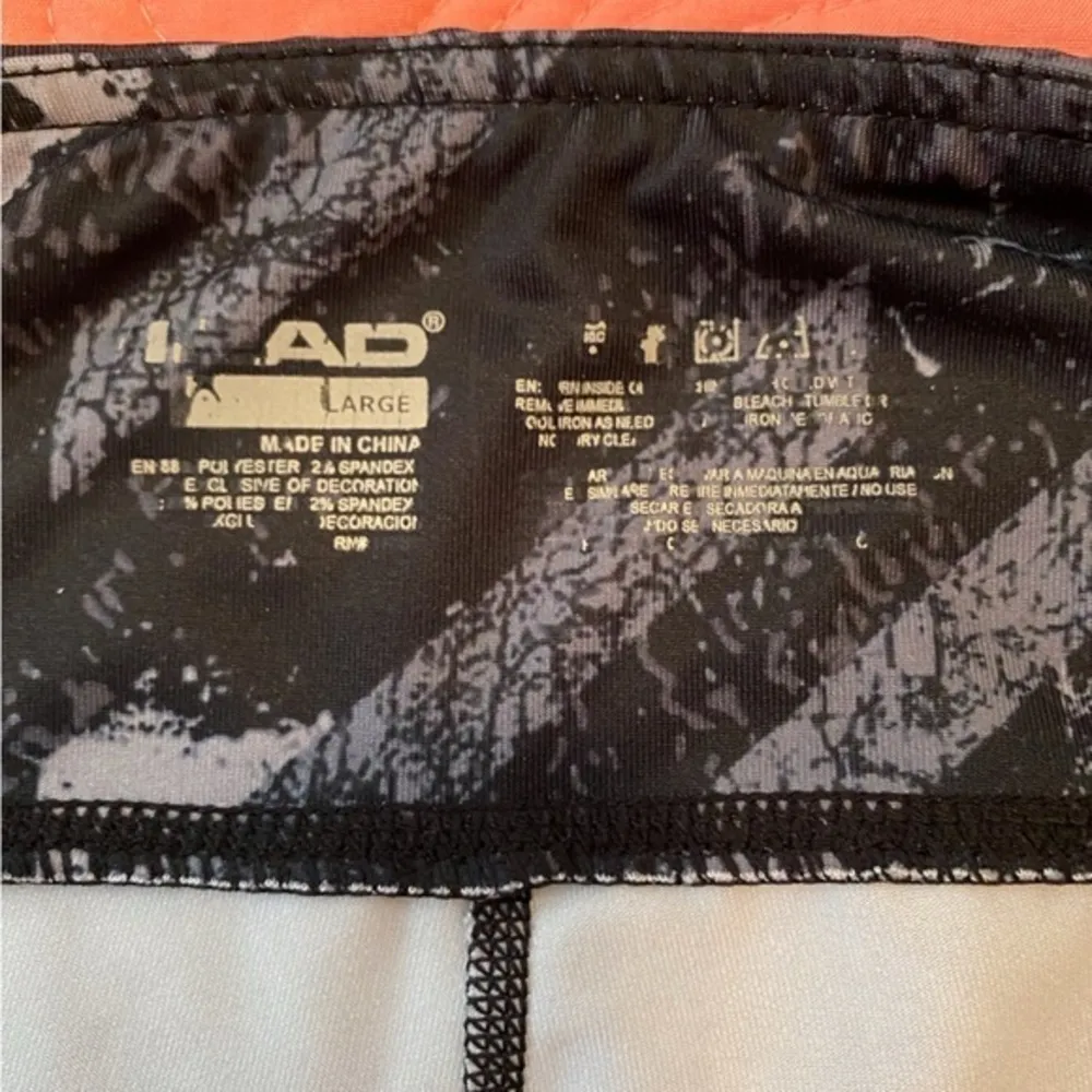 Head Womens Athleticwear Leggings Capri Size L Black White Camouflage Yoga Gym - Image 8