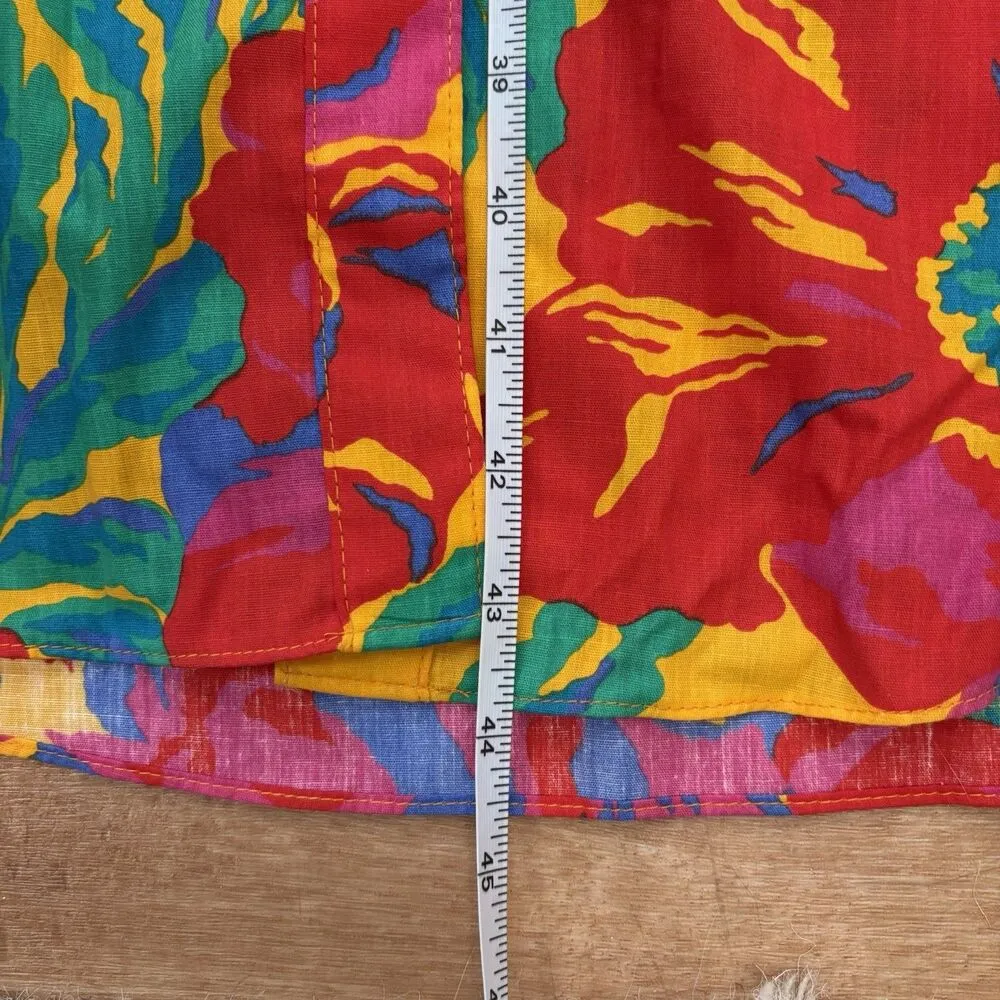 Oscar De La Renta Dress Womens Size Medium Vintage 70s NEW W TAGS Swirl Bright - Image 8