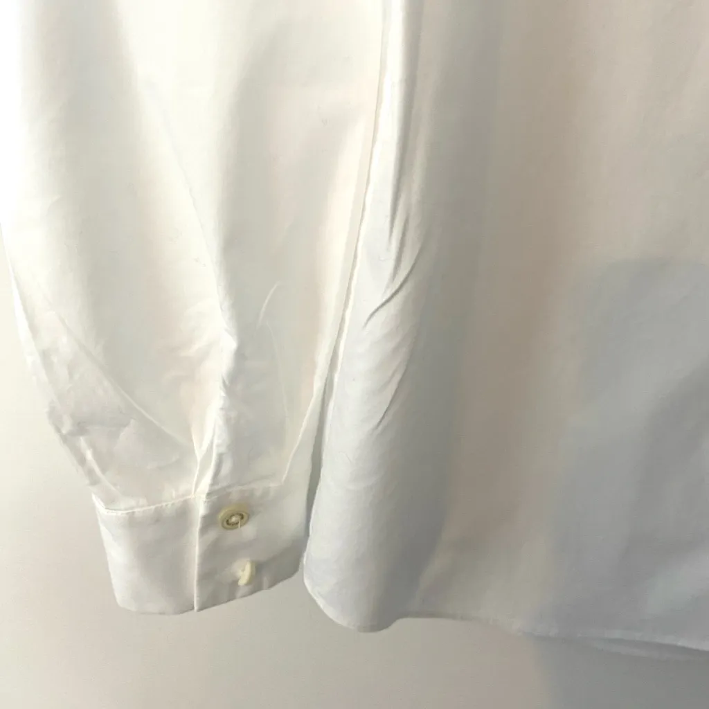 Kate Spade White Poplin Button Down Shirt Bow Blouse Womens 4 S Preppy Career - Image 11