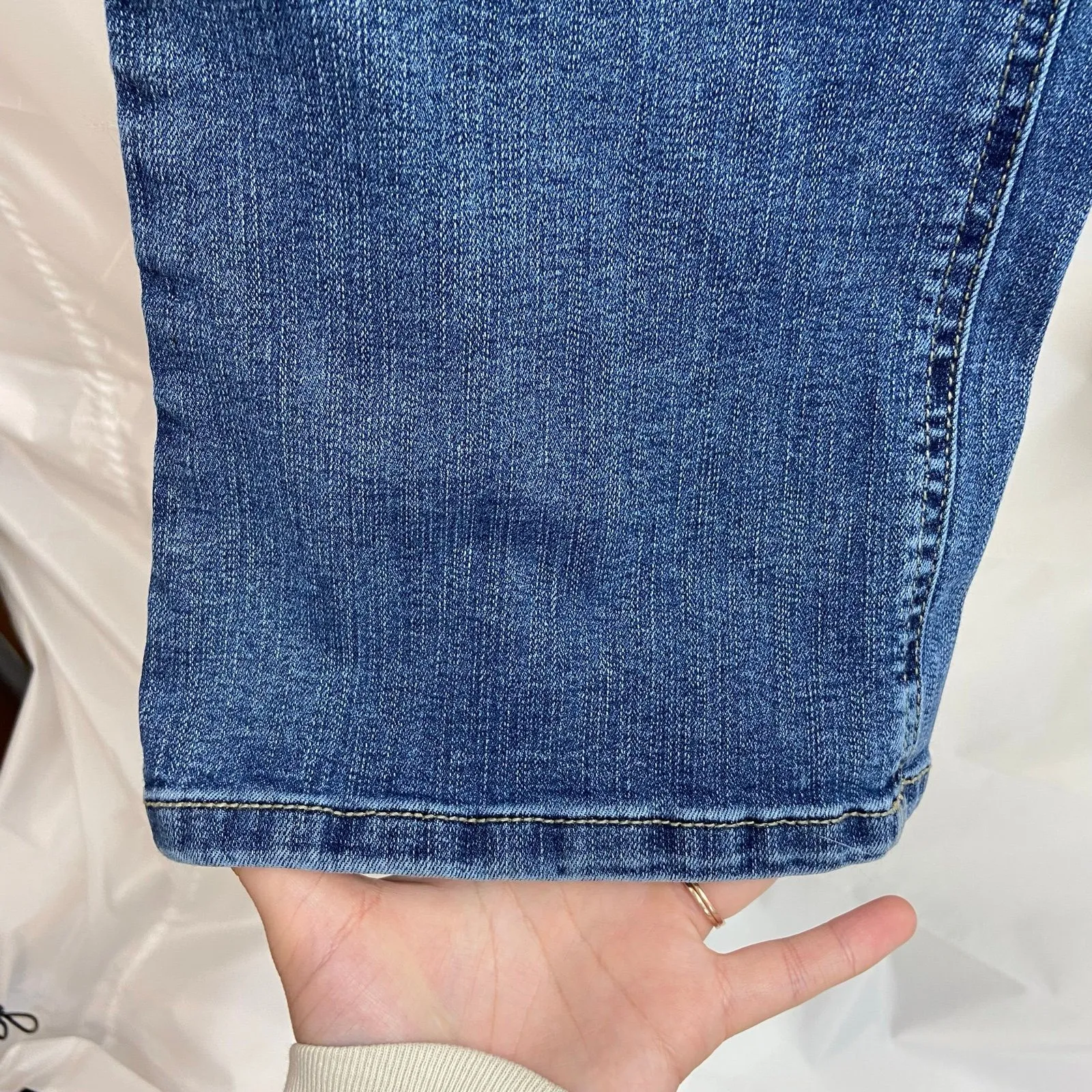 M‎ Jeans by Maurices women's medium wash blue denim midrise stretch jeans 14 - Image 4