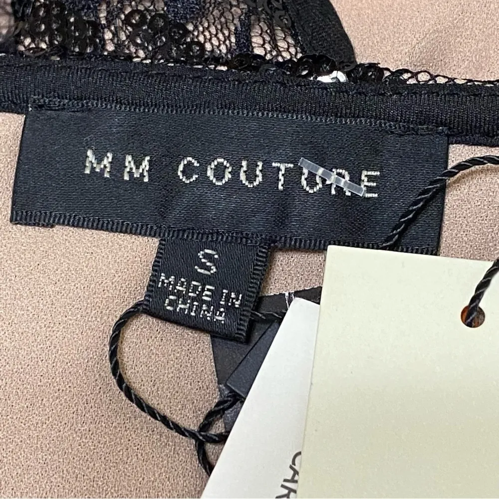 MM Couture Split Back Sequin Lace Sleeveless Top Small NWT Whimsigoth Y2K - Image 4