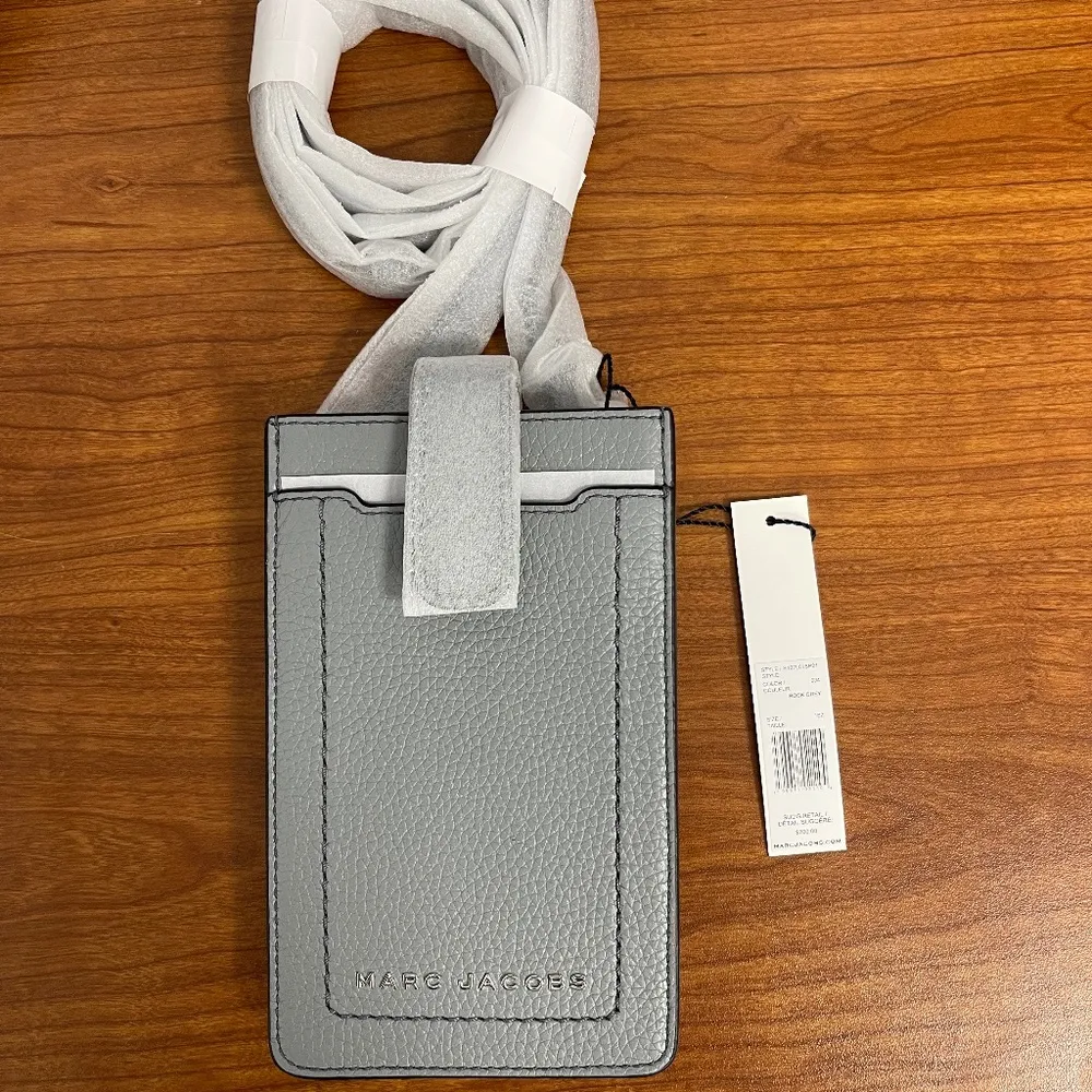 Marc Jacobs Groove Pebbled Leather Phone Crossbody Bag, Rock Grey - NWT - Image 2