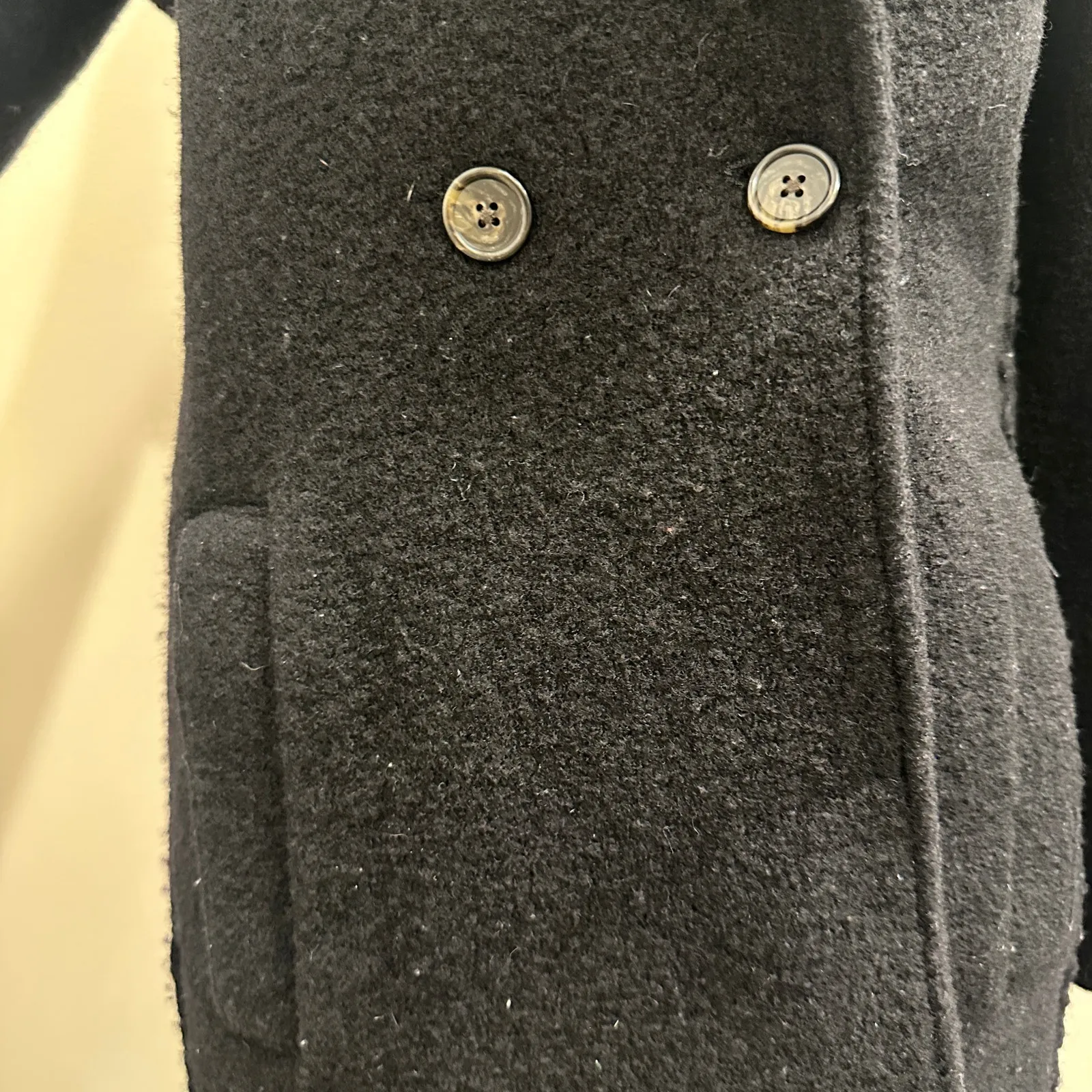 J. Crew Black Daphne Italian Boiled Wool Top Coat Sz 2 Old Money Preppy Heritage - Image 7