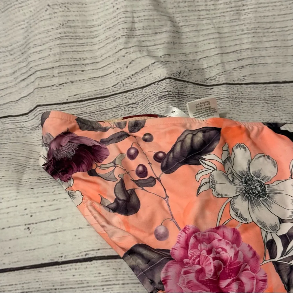 Seafolly Women's US 8 Modern Love Hipster Bikini Bottom Peach Floral - Image 8