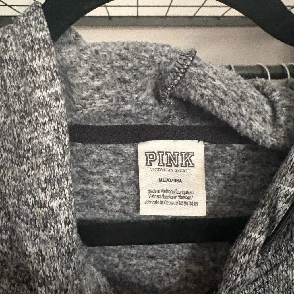 PINK Victoria's Secret Heather Gray Hoodie Sweater - Image 2