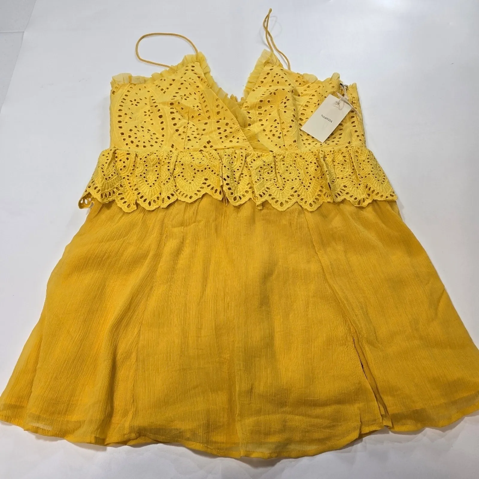 Tularosa Jordina Mini Dress in Cardinal Yellow XL - Image 3