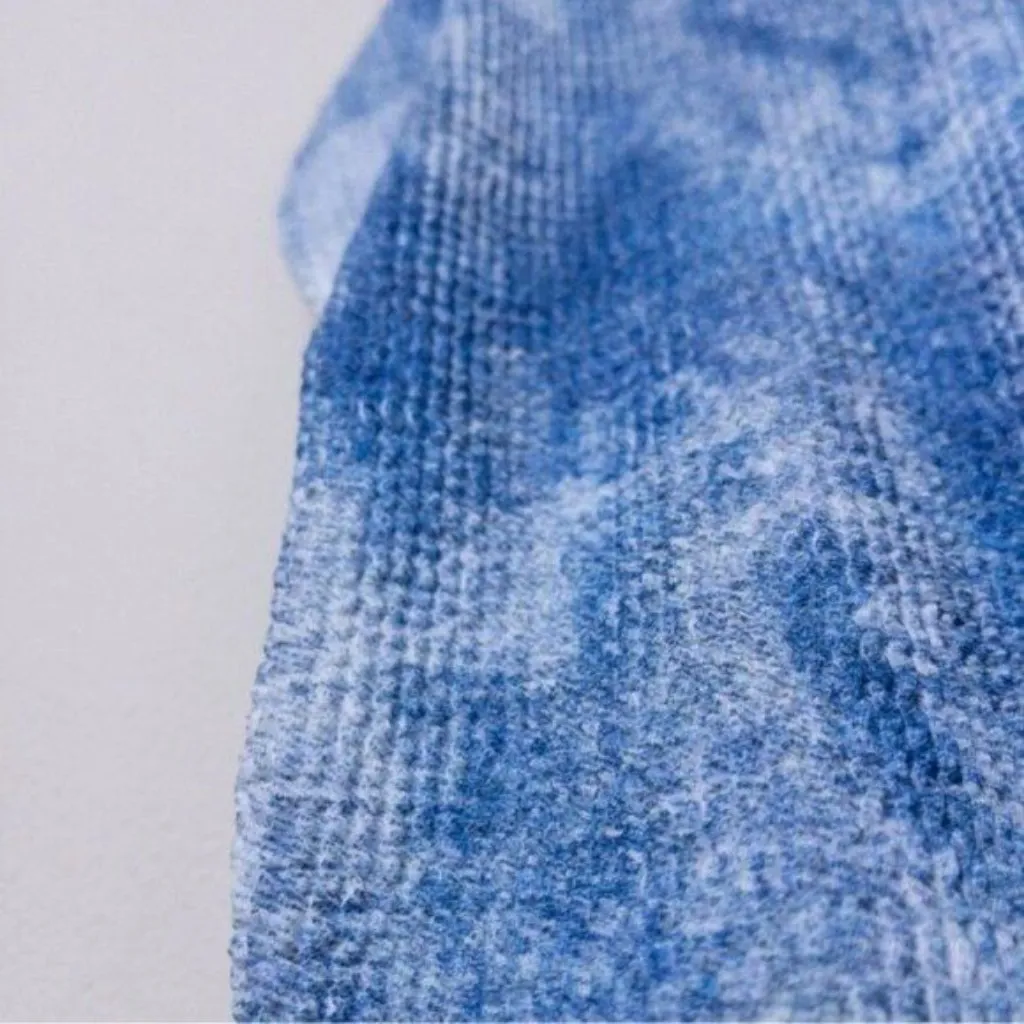 NWT Good American Always Fits One Piece Swimsuit 3/4 Indigo Tie Dye L/XL Stretch - Image 6