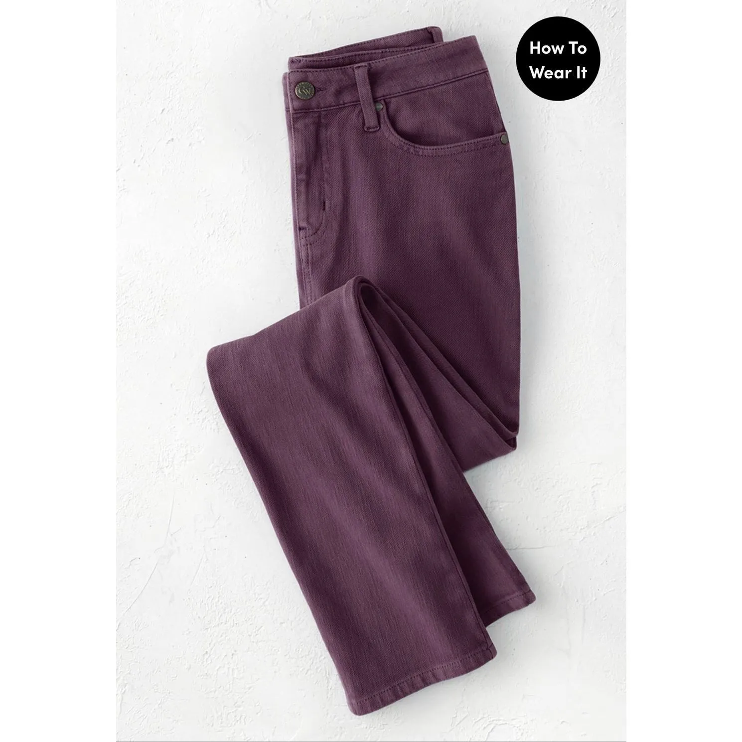 New Coldwater Creek Knit Denim High Rise Straight-Leg Jeans Style Number: 18154 - Image 2