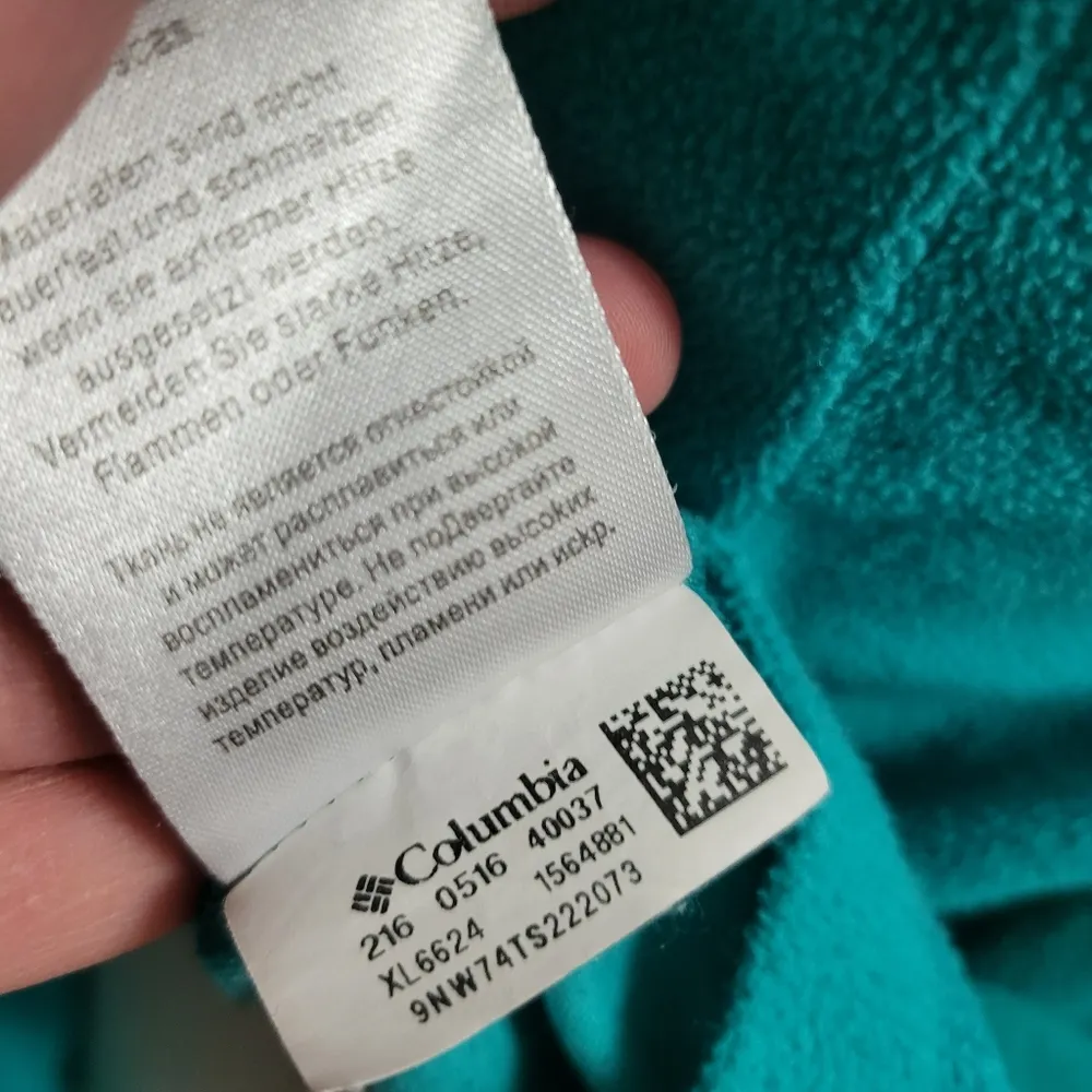 Columbia Artic Air teal combo ½ zip fleece pullover size large - Image 9