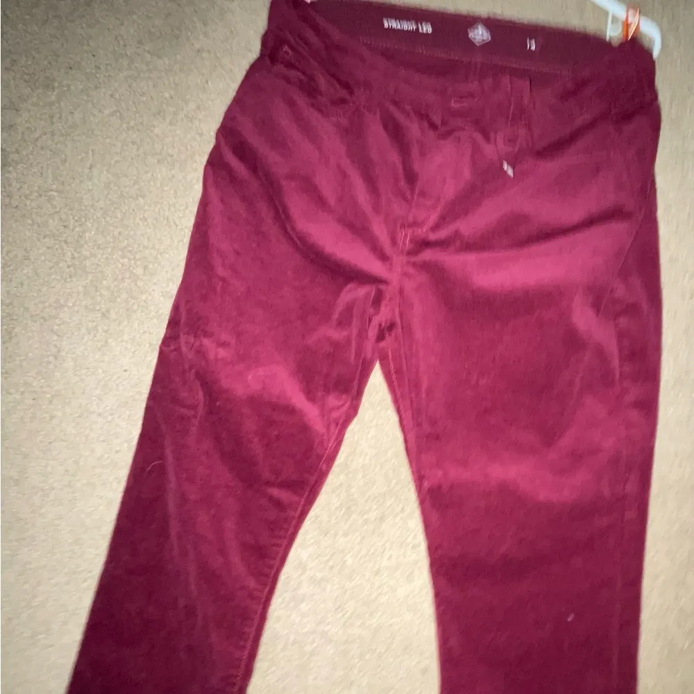 NEW Woman’s red corduroy relaxed fit  jeans size 14 staight leg tummy control - Image 2