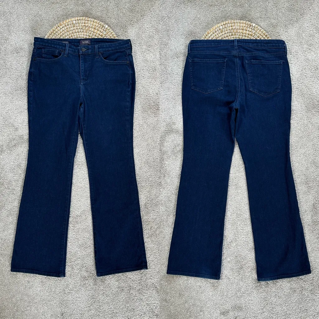 NYDJ Women’s Barbara Bootcut Jeans Liftxtuck Mid Rise in Cooper Medium Wash 12P - Image 3