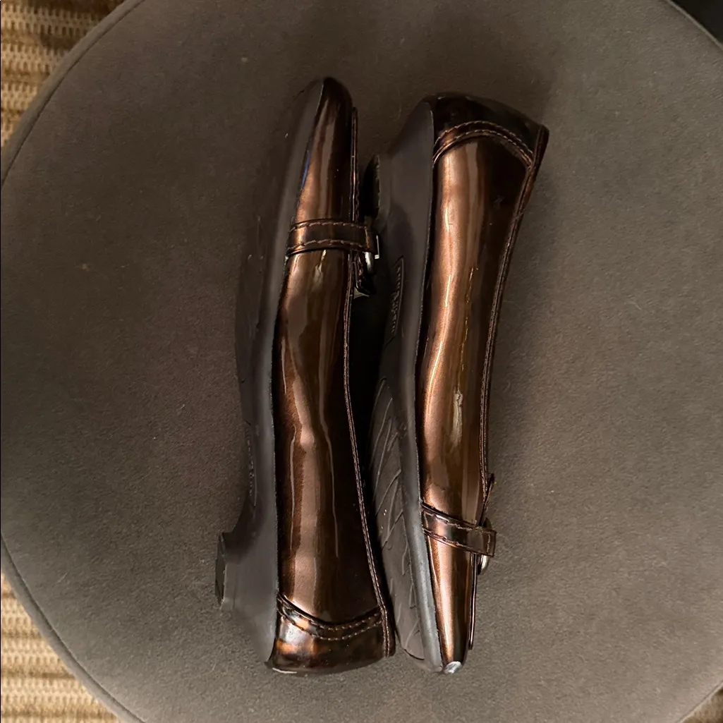 Anne Klein AK iflex Womens 7.5 Tortoiseshell Patent Leather Loafers - Image 7