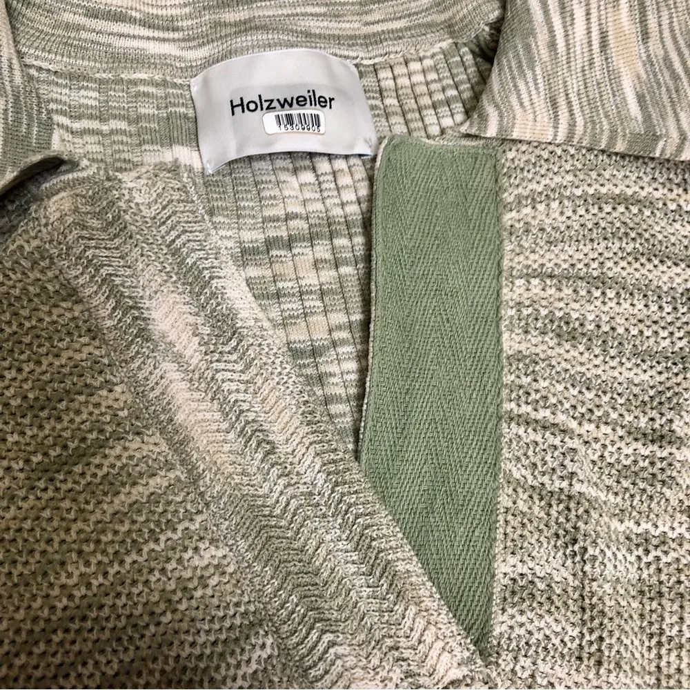 Holzweiler Knit Polo Collar Top Short Sleeve Green Spacedye Smooth Preppy sz Med - Image 8