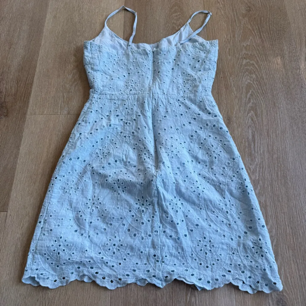 Lulus Light Blue Eyelet Lace Dress Size XS - Image 6