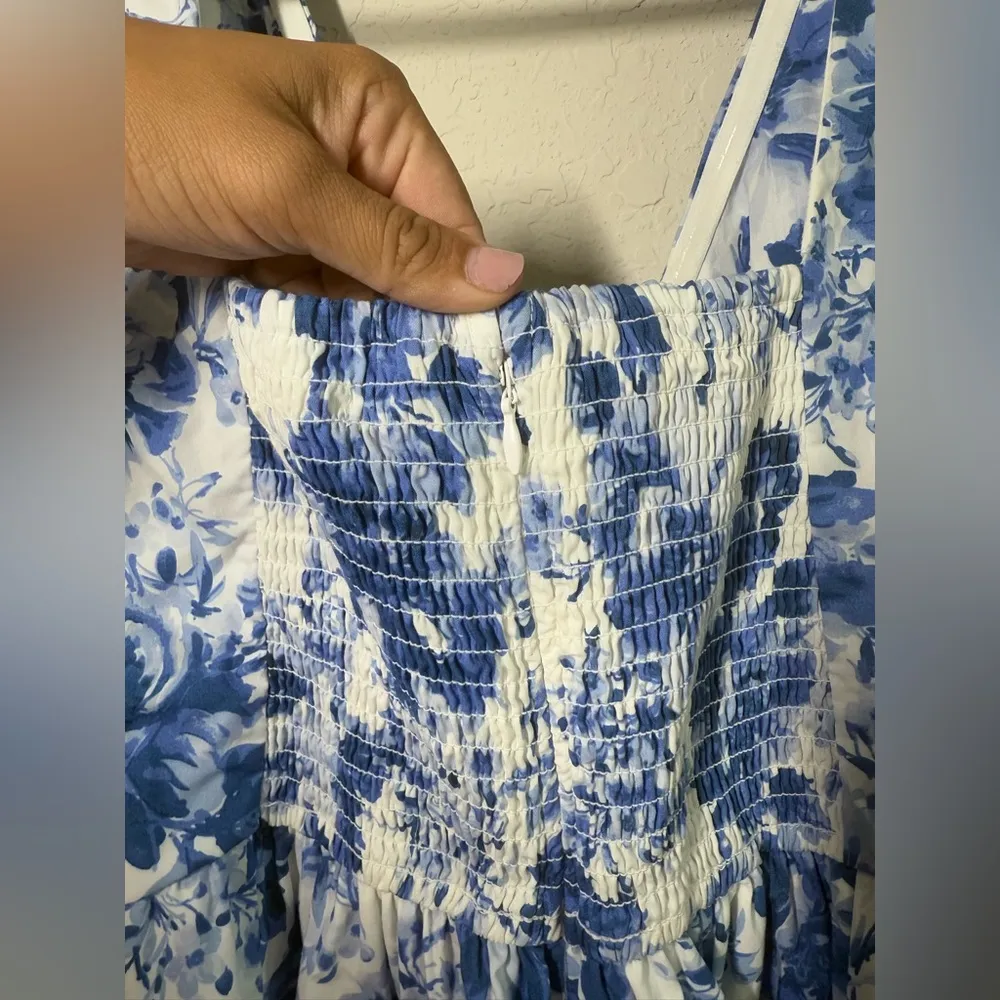 Abercrombie & Fitch Cinch Front Poplin Mini Dress Sz XL - Image 6