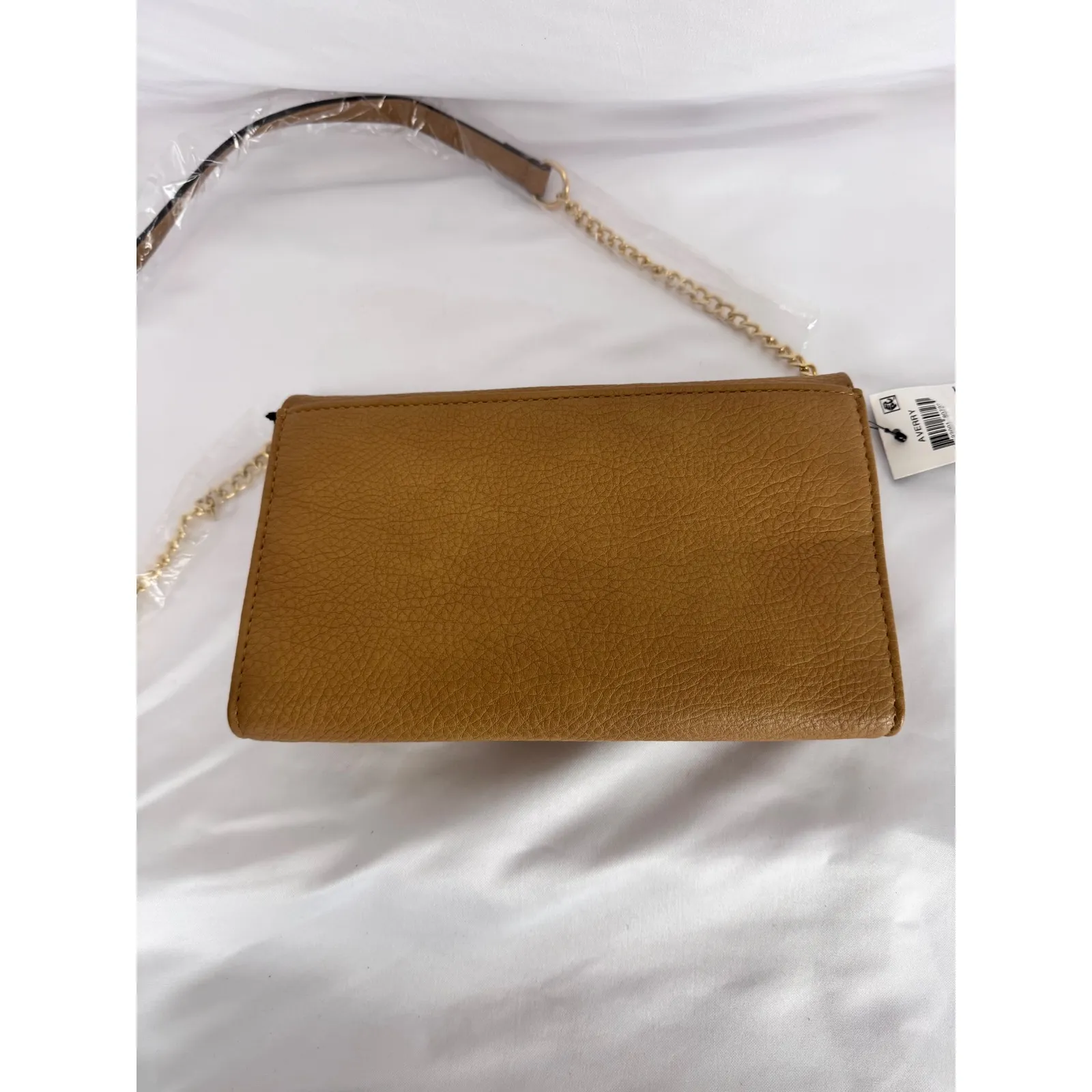 INC Convertible Crossbody Bag Chain Strap Wallet Clutch Tan One Size - Image 5