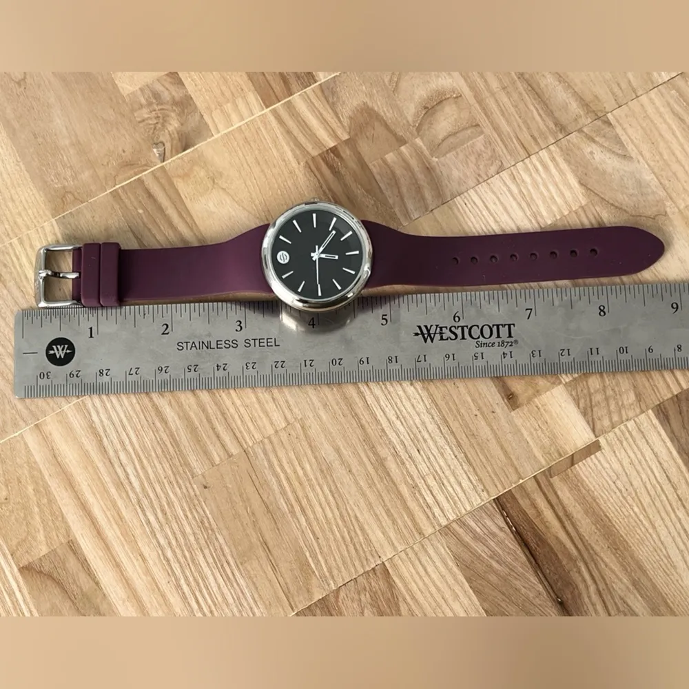 Fruitz by Philip Stein Natural Frequency Watch Black Dial Purple Silicone Strap - Image 13