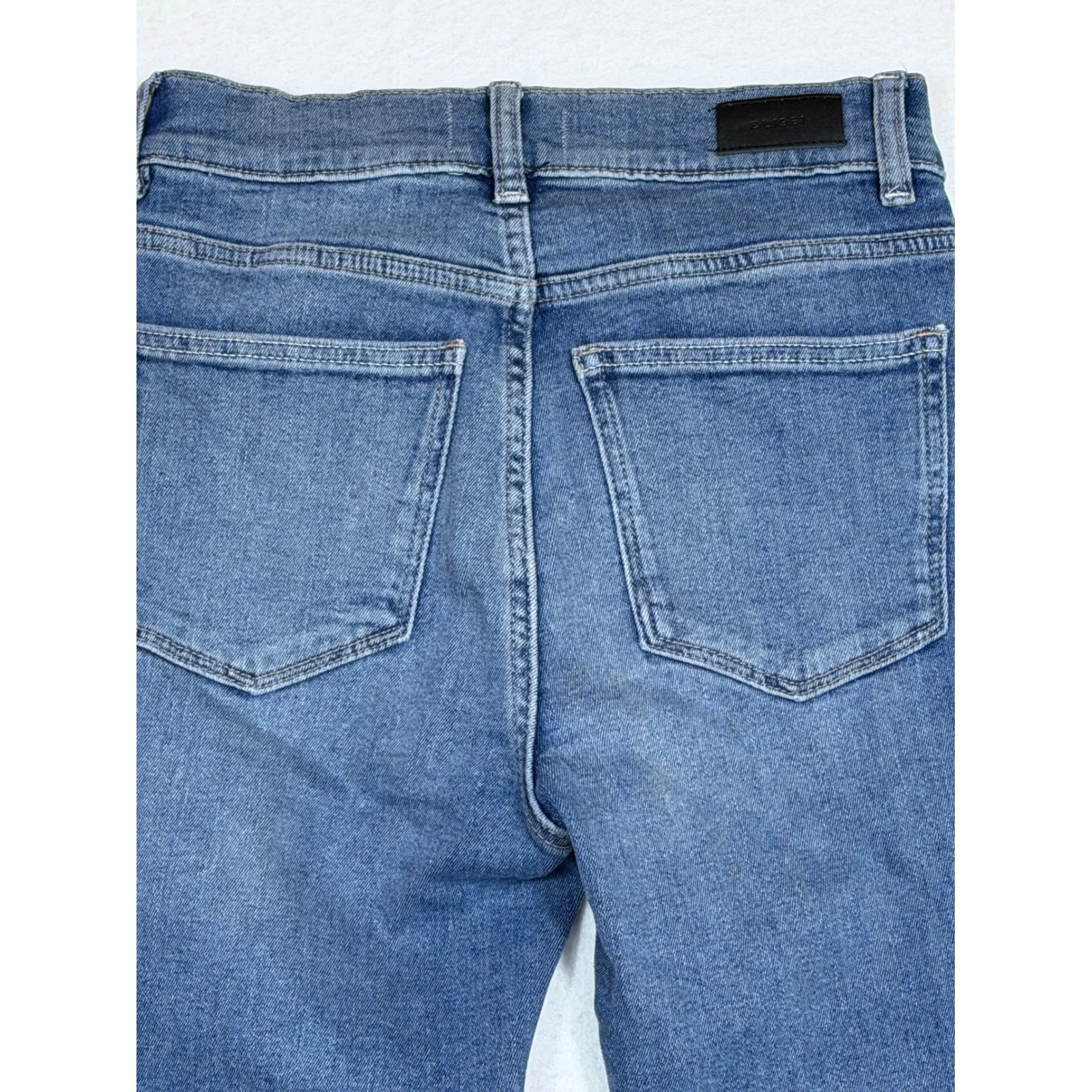 DL1961 Bridget Boot size 24 High Rise Instasculpt Jeans Wythe Wash Flare - Image 11