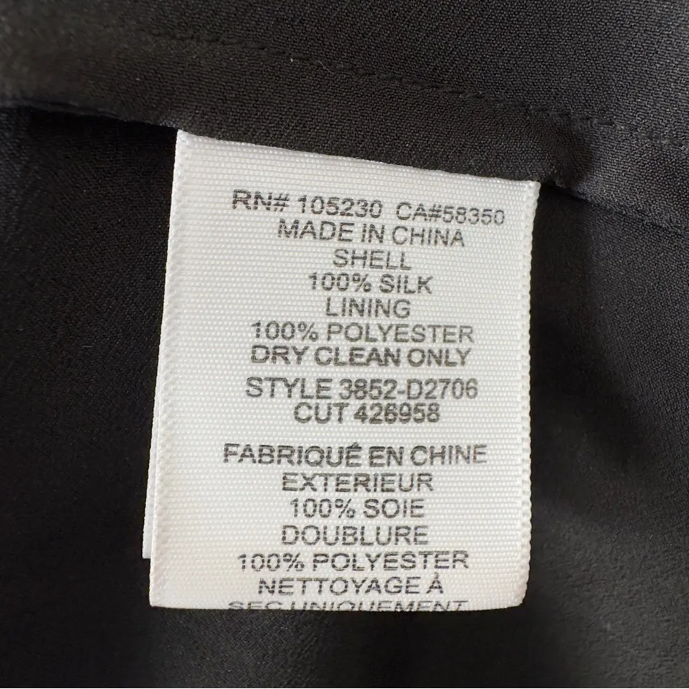 Joie Elegant Silk Dress smocked drop waist black red floral button up lined EUC - Image 12