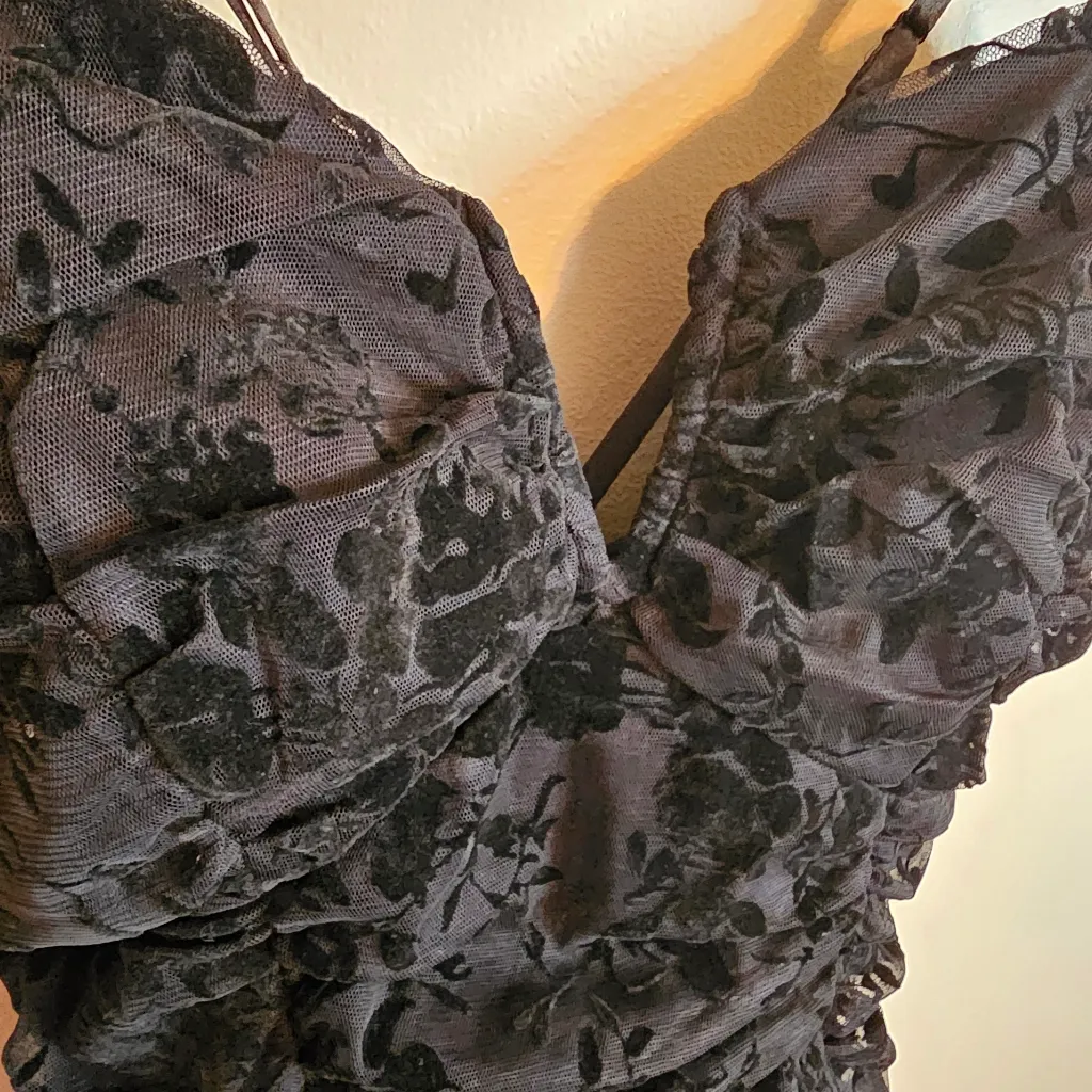 Speechless Sweetheart Neck Black Lace Ruched Bodycon - Image 4